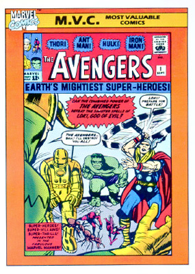 Marvel Universe 1990 - 130 - Avengers #1 Vintage Trading Card Singles Impel   