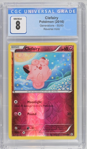 Pokemon - Clefairy - Generations 2016 - Reverse Holo - CGC 8 Heroic Goods and Games Pokemon - Clefairy - Generations 2016 - Reverse Holo - CGC 8 Heroic Goods and Games
