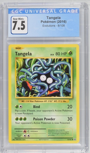 tangela pokemon card value 2016 - - Evolutions Reverse Holo Condition:Flawed / Damaged Box 6 Very loose wrap HR All cards will be Acrylic Display Case for