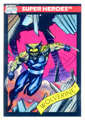 Marvel Universe 1990 - 037 - Wolverine - Madripoor Vintage Trading Card Singles Impel   