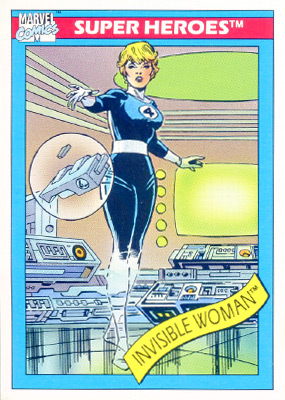 Marvel Universe 1990 - 043 - Invisible Woman Vintage Trading Card Singles Impel