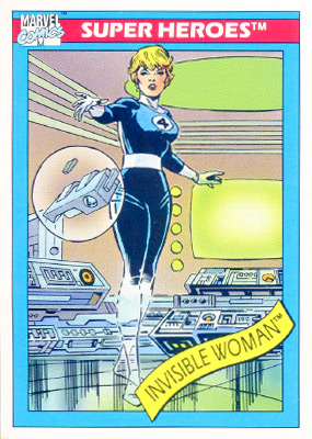 Marvel Universe 1990 - 043 - Invisible Woman Vintage Trading Card Singles Impel   