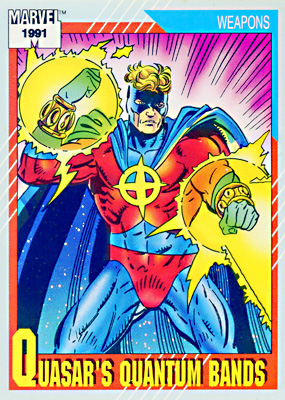 Marvel Universe 1991 - 135 - Quasar's Quantum Bands Vintage Trading Card Singles Impel   