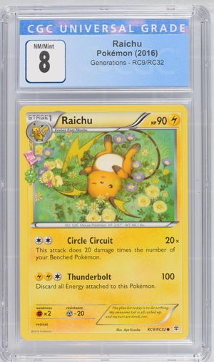 Pokemon - Raichu - Generations 2016 - 8.0 2 Vintage Trading Card Singles Pokemon   