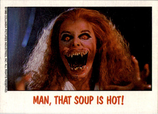 Fright Flicks 1988 - 02 - Fright Night - Man, That Soup Is Hot! Vintage Trading Card Singles Topps   