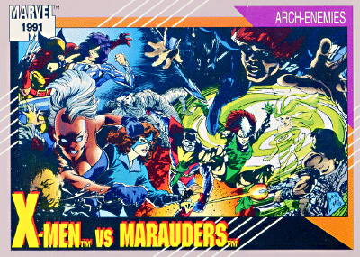 Marvel Universe 1991 - 117 - X-Men vs. Marauders Vintage Trading Card Singles Impel   