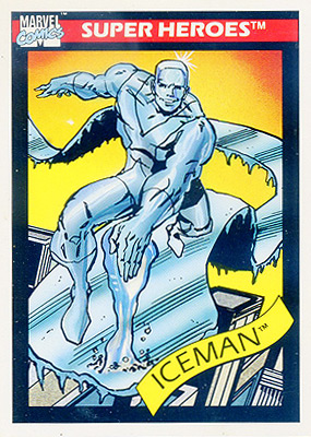 Marvel Universe 1990 - 022 - Iceman Vintage Trading Card Singles Impel   