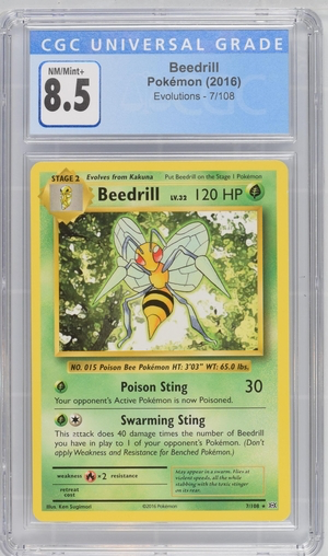 Pokemon - Beedrill - Evolutions 2016 - CGC 8.5 Vintage Trading Card Singles Pokemon   
