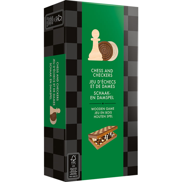 Chess and Checkers - Folding Board Board Games ASMODEE NORTH AMERICA   