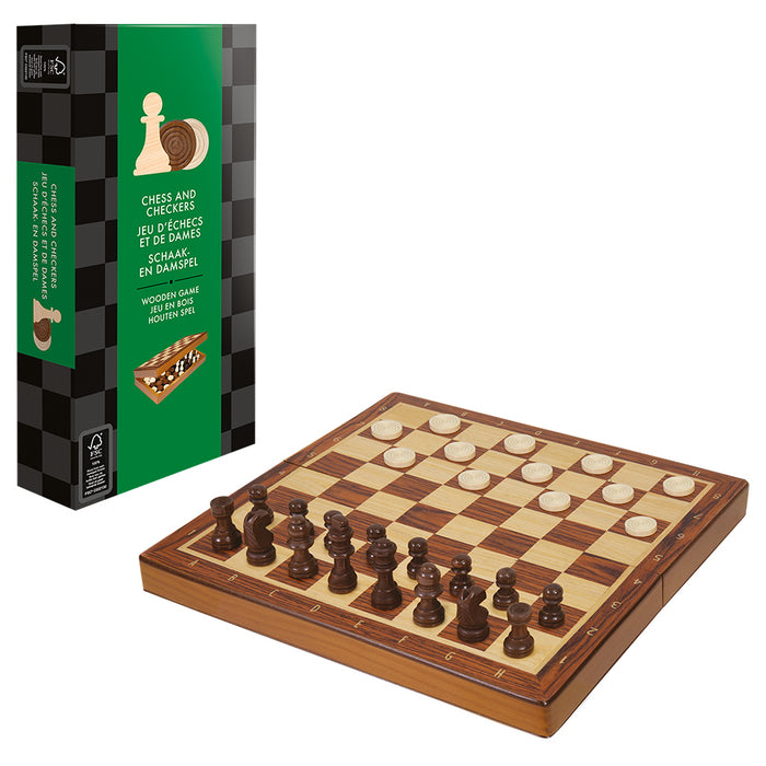 Chess and Checkers - Folding Board Board Games ASMODEE NORTH AMERICA   