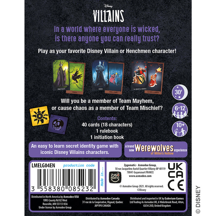 Disney Villains - Gathering of the Wicked Board Games ASMODEE NORTH AMERICA   