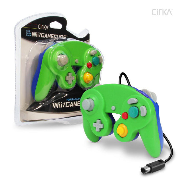 Wii/Gamecube Wired Controller - Green/Blue Video Game Accessories Hyperkin   
