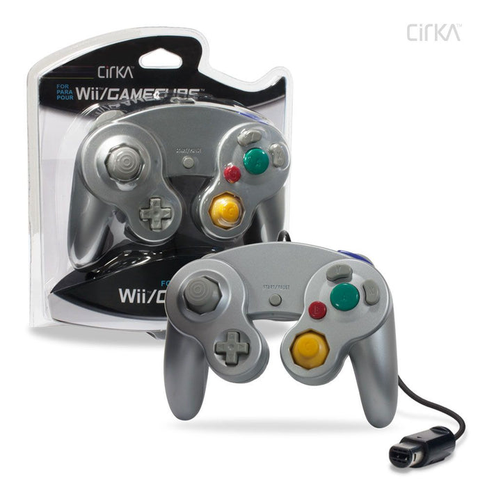 Wii/Gamecube Wired Controller - Silver Video Game Accessories Hyperkin   