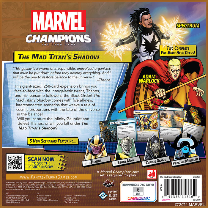 Marvel Champions LCG: The Mad Titan's Shadow Expansion Board Games ASMODEE NORTH AMERICA   