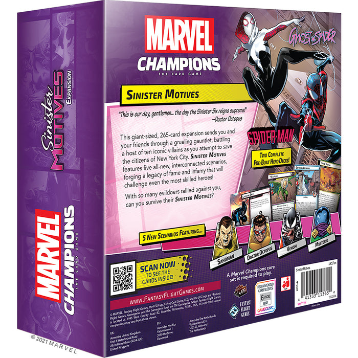 Marvel Champions LCG: Sinister Motives Expansion Board Games ASMODEE NORTH AMERICA   