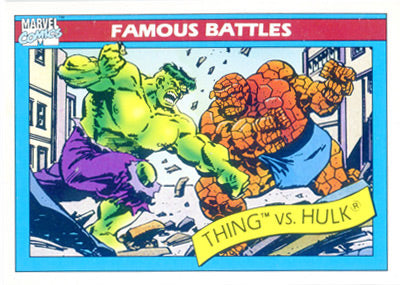 Marvel Universe 1990 - 088 - Thing vs. Hulk Vintage Trading Card Singles Impel