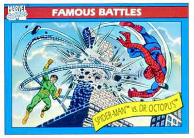 Marvel Universe 1990 - 093 - Spider-Man vs. Dr. Octopus Vintage Trading Card Singles Impel   