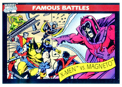 Marvel Universe 1990 - 100 - X-Men vs. Magneto Vintage Trading Card Singles Impel