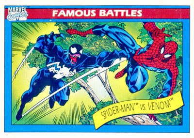 Marvel Universe 1990 - 106 - Spider-Man vs. Venom Vintage Trading Card Singles Impel   