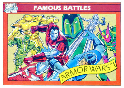 Marvel Universe 1990 - 108 - Armor Wars I Vintage Trading Card Singles Impel