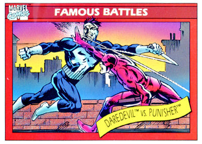 Marvel Universe 1990 - 110 - Daredevil vs. Punisher Vintage Trading Card Singles Impel
