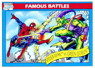 Marvel Universe 1990 - 111 - Spider-Man vs. Green Goblin Vintage Trading Card Singles Impel   