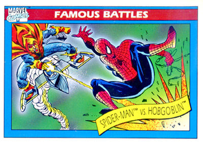 Marvel Universe 1990 - 112 - Spider-Man vs. Hobgoblin Vintage Trading Card Singles Impel