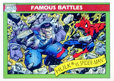 Marvel Universe 1990 - 114 - Hulk vs. Spider-Man Vintage Trading Card Singles Impel   