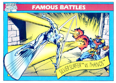 Marvel Universe 1990 - 116 - Silver Surfer vs. Thanos Vintage Trading Card Singles Impel   