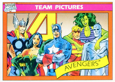 Marvel Universe 1990 - 138 - Avengers Vintage Trading Card Singles Impel   