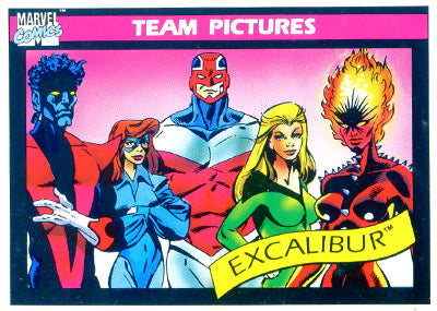 Marvel Universe 1990 - 144 - Excalibur Vintage Trading Card Singles Impel