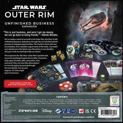 Star Wars: Outer Rim - Unfinished Business Expansion Board Games ASMODEE NORTH AMERICA   