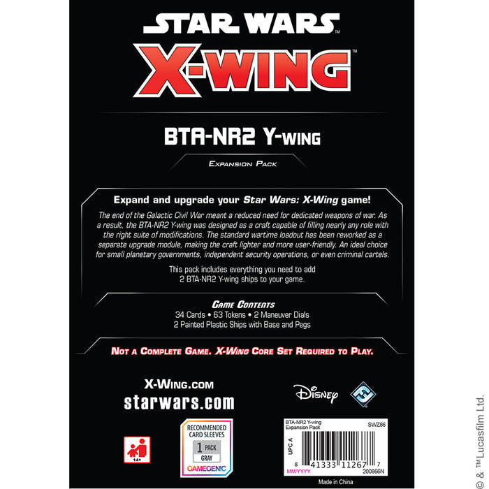 Star Wars X-Wing 2nd Edition - BTA-NR2 Y-Wing Expansion Pack Board Games ASMODEE NORTH AMERICA   